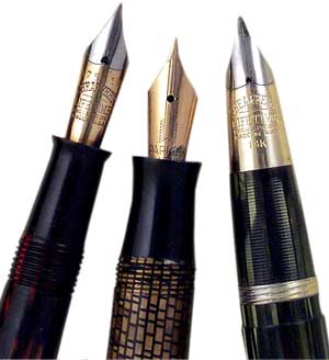 Sheaffer Triumph Sentinel / Parker Golden Web / Sheaffer Balance Caps