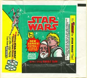 Star Wars US gum wrapper