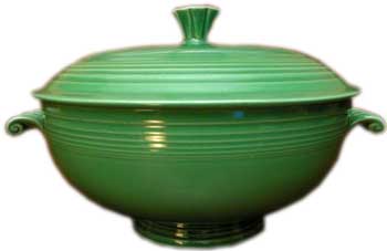 Fiesta Dinnerware Covered Casserole in Medium Green - Produced from 1935-1969