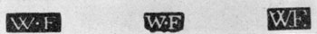 2. Three of the marks used by Wm. Faris.