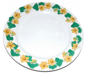 A dish designed by Kitty Kielland for Egersund Fayancefabrik, 1902