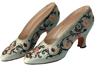 These embroidered shoes by French designer Greco are from 1927.