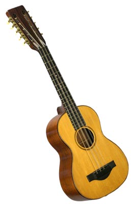 The tiple is like a large ukulele, but with 10 strings. This Martin T-18 is from 1925.