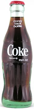 The classic, 6.5-ounce return-for-deposit, ACL Coca-Cola bottle.