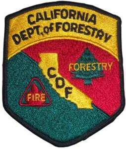 A California Department of Forestry shoulder patch.