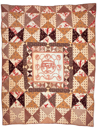 Cotton pieced quilt, maker unknown. United States, 1790-1810. Bequest of Henry Francis du Pont. Cotton pieced quilt, maker unknown. United States, 1790-1810. Bequest of Henry Francis du Pont.