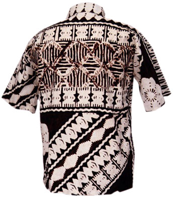 This Polynesian tapa possibly of Samoan design is from the 1950s on cotton