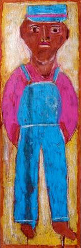An untitled self portrait, circa 1987, by Jimmy Sudduth (1910-2007). An untitled self portrait, circa 1987, by Jimmy Sudduth (1910-2007).