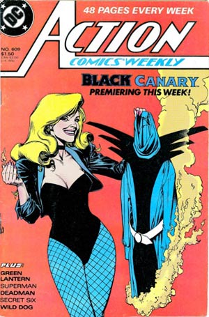 In 609 of Action Comics Weekly Dinah Lance burns her Black Canary 
