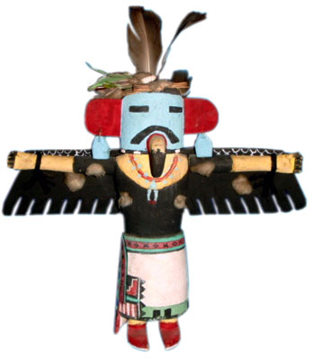 A Kwahu or eagle katsina, by Charles Fredericks.