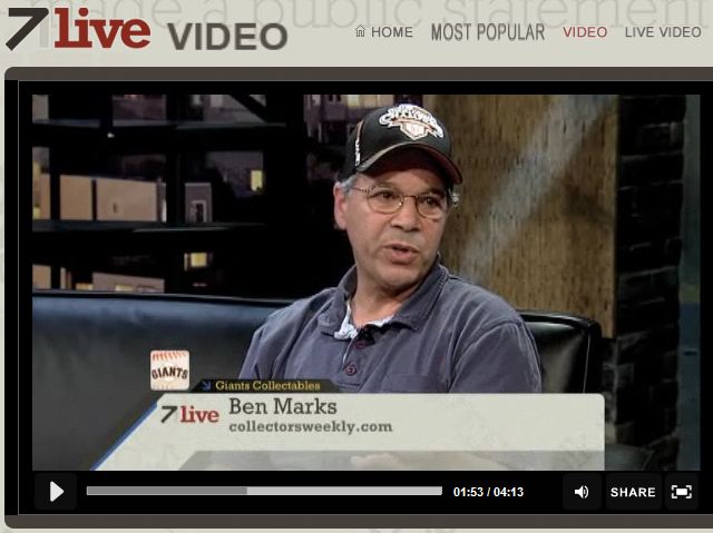 Collectors Weekly's Ben Marks on ABC-TV Discussing Baseball Memorabilia