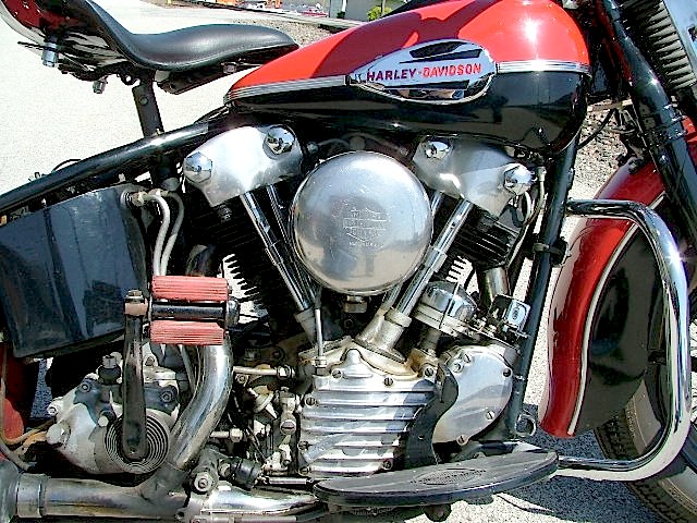 The Harley Knucklehead, such as this 1941 from Mike's collection, gets its name from the shape of the tops of the cylinder heads.