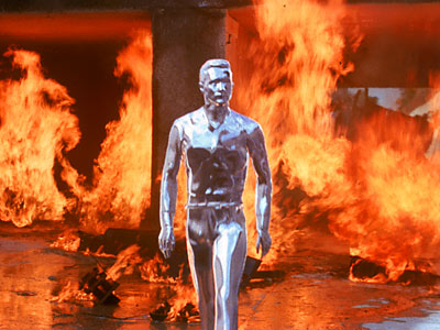 The T-1000 from "Terminator 2" is an example of a modular robot. The T-1000 from "Terminator 2" is an example of a modular robot.