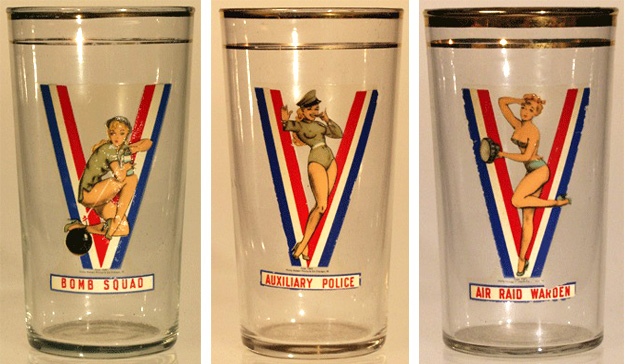 A partial set of victory glasses with no reveal on the inside. Photos courtesy of Tigre McMullan.