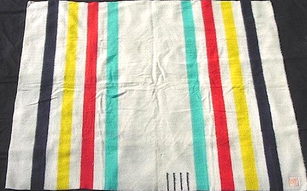 A vintage Hudson Bay Trading Company Four-Point "chief's blanket."
