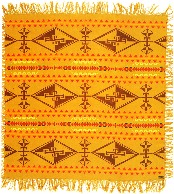 A Pendleton six-element shawl from 1921. Via "Language of the Robe."
