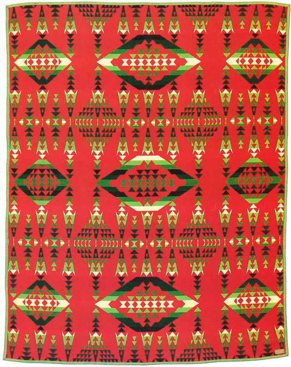 A Pendleton center point blanket from 1921. Via "Language of the Robe."