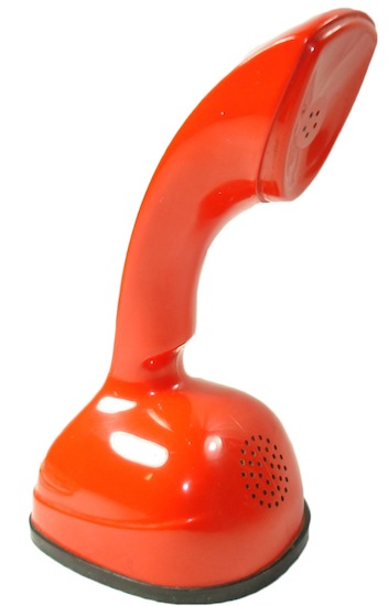 Really want to impress your boss? Ditch your iPhone and show her you remember how to talk to clients the old-fashioned way, without a smiley face at the end of every sentence. This cherry-red Ericofon adds a splash of color to a bland desktop (no, not the one on your computer), and conveniently includes a dial right on the receiver.