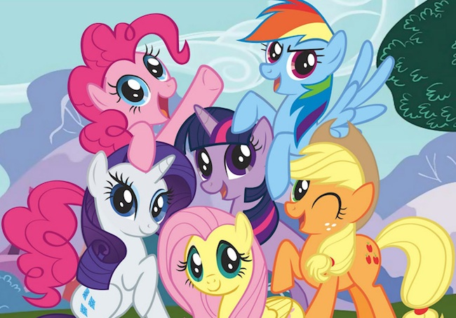 The new cartoon, "My Little Pony: Friendship Is Magic," focuses on Twilight Sparkle (center) and (clockwise from left) Rarity, Pinkie Pie, Rainbow Dash, Applejack, and Fluttershy.