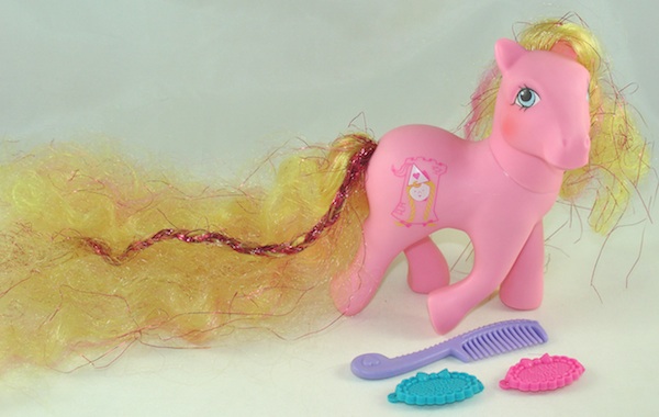 This rare vintage My Little Pony called Rapunzel was only available through mail order in the 1980s, and Hasbro didn't make enough to meet the demand. Image via Summer Hayes.