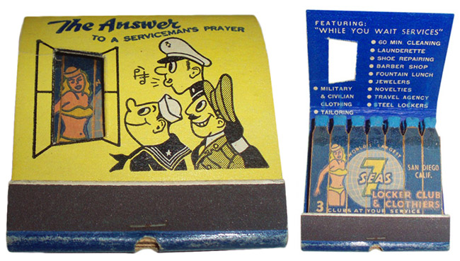 You'd never guess, but these feature matches are selling a laundry service. Photos by Frank Kelsey.