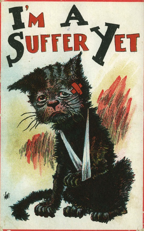 Το 1913 το βρετανικό δίκαιο είναι γνωστή ως "Η πράξη γάτα και το ποντίκι" κυκλοφόρησε σουφραζέτες που ήταν άρρωστοι από τη δύναμη που θηλάζουν, έτσι ώστε να μπορούσε να ανακτήσει (ή να πεθάνουν) στο σπίτι.  Μόλις οι γυναίκες ήταν και πάλι καλά, θα μπορούσε να συλληφθεί εκ νέου.  Palczewski, Catherine Αρχείο καρτ-ποστάλ H..  Πανεπιστήμιο της Βόρειας Αϊόβα.  Cedar Falls, Αϊόβα.