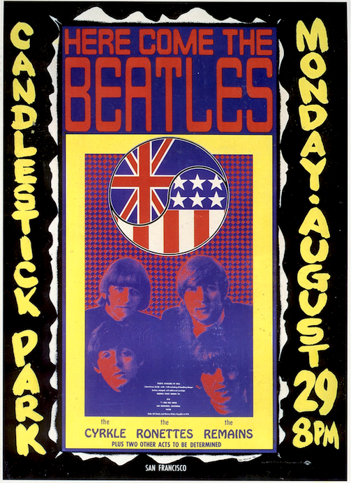 In 1966, local promoters hired psychedelic rock artist Wes Wilson to design a poster for what would be the last performance by The Beatles.