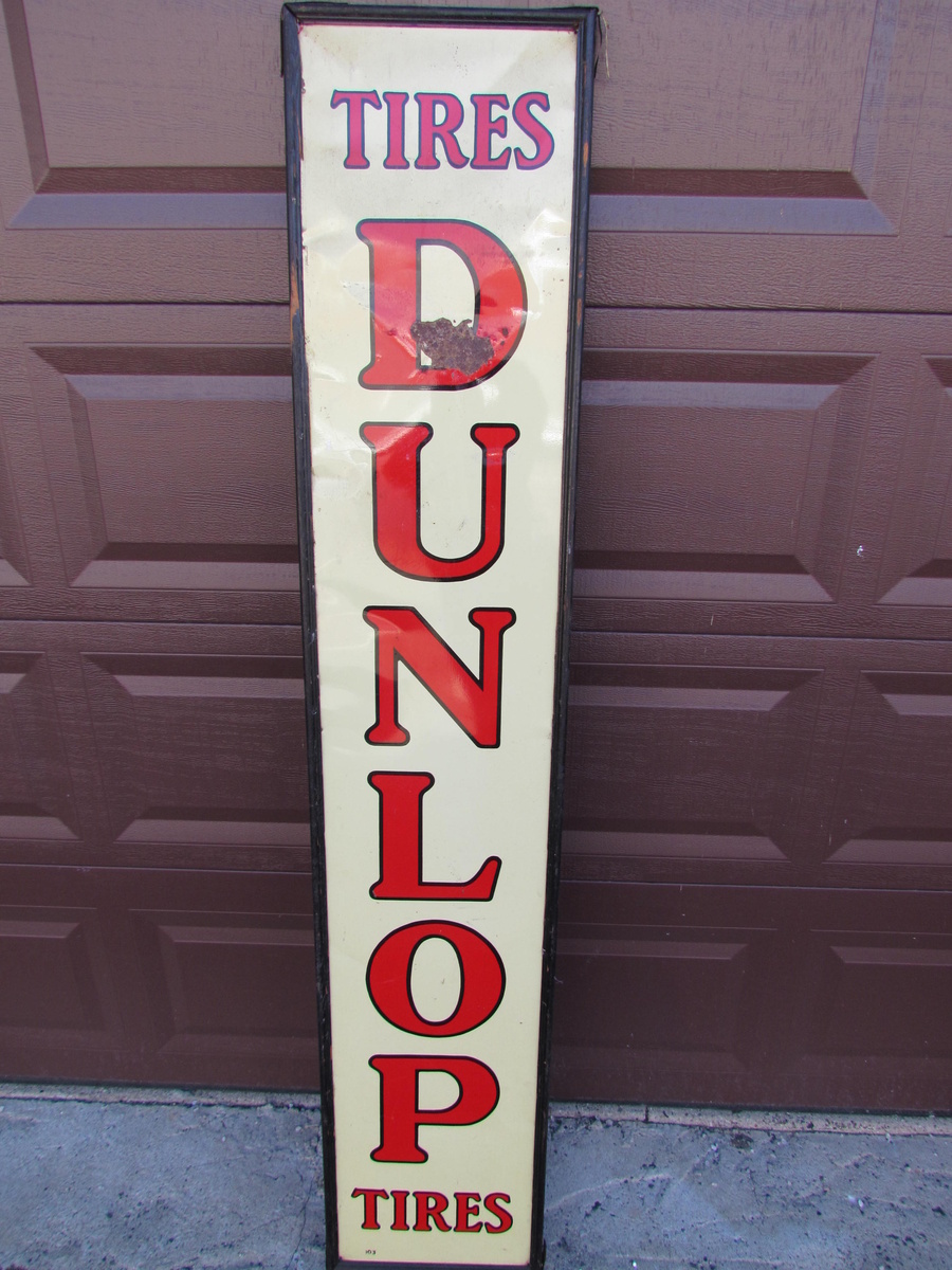 Large Vintage Dunlop Tires Sign 6'x14"