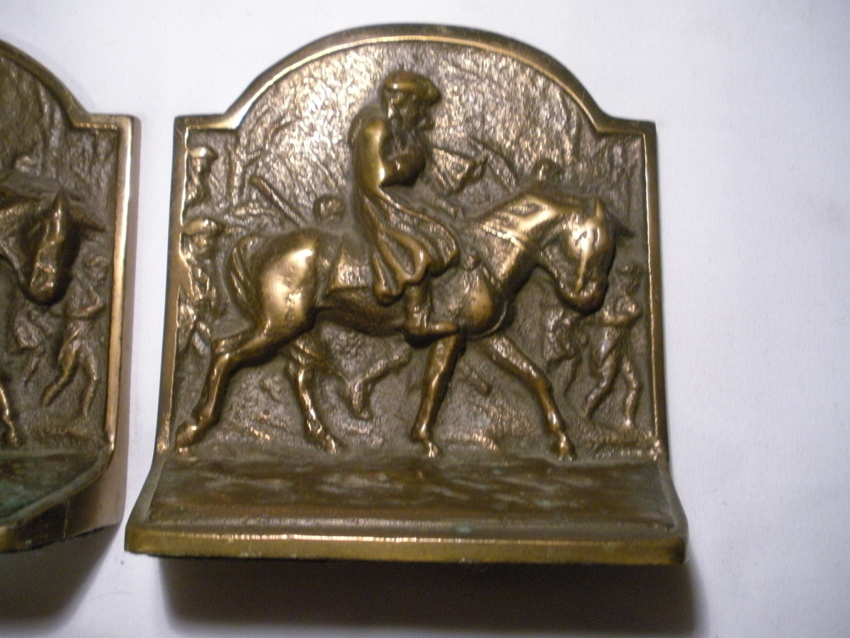 George Washington at Valley Forge Bronze BOOKENDS - Books
