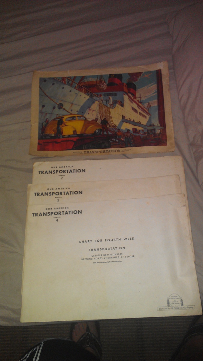 full set of coca cola our transportation posters