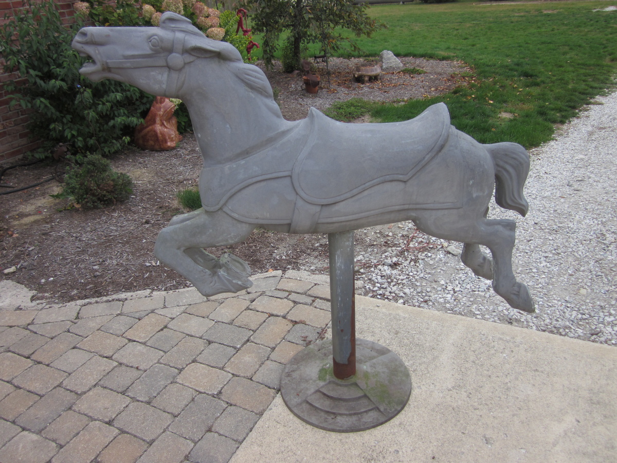 1950's Cast Aluminum Carousel Horse 