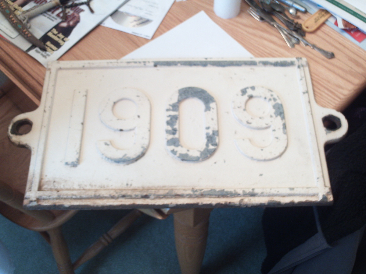 railroad number plate? 19 1/2 x 11 3/4 about 20-25 lbs   - Railroadiana