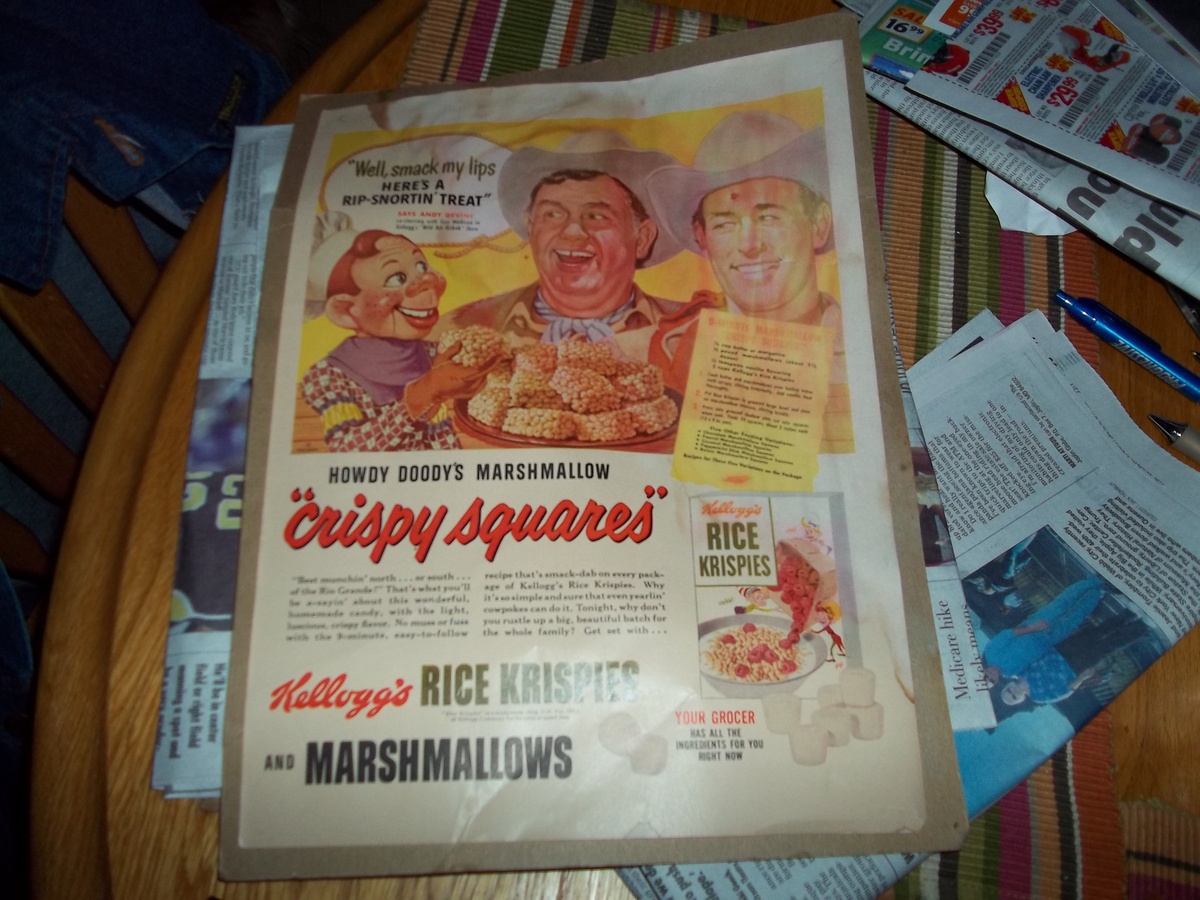 RICE CRISPIES SQUARES AD - Advertising