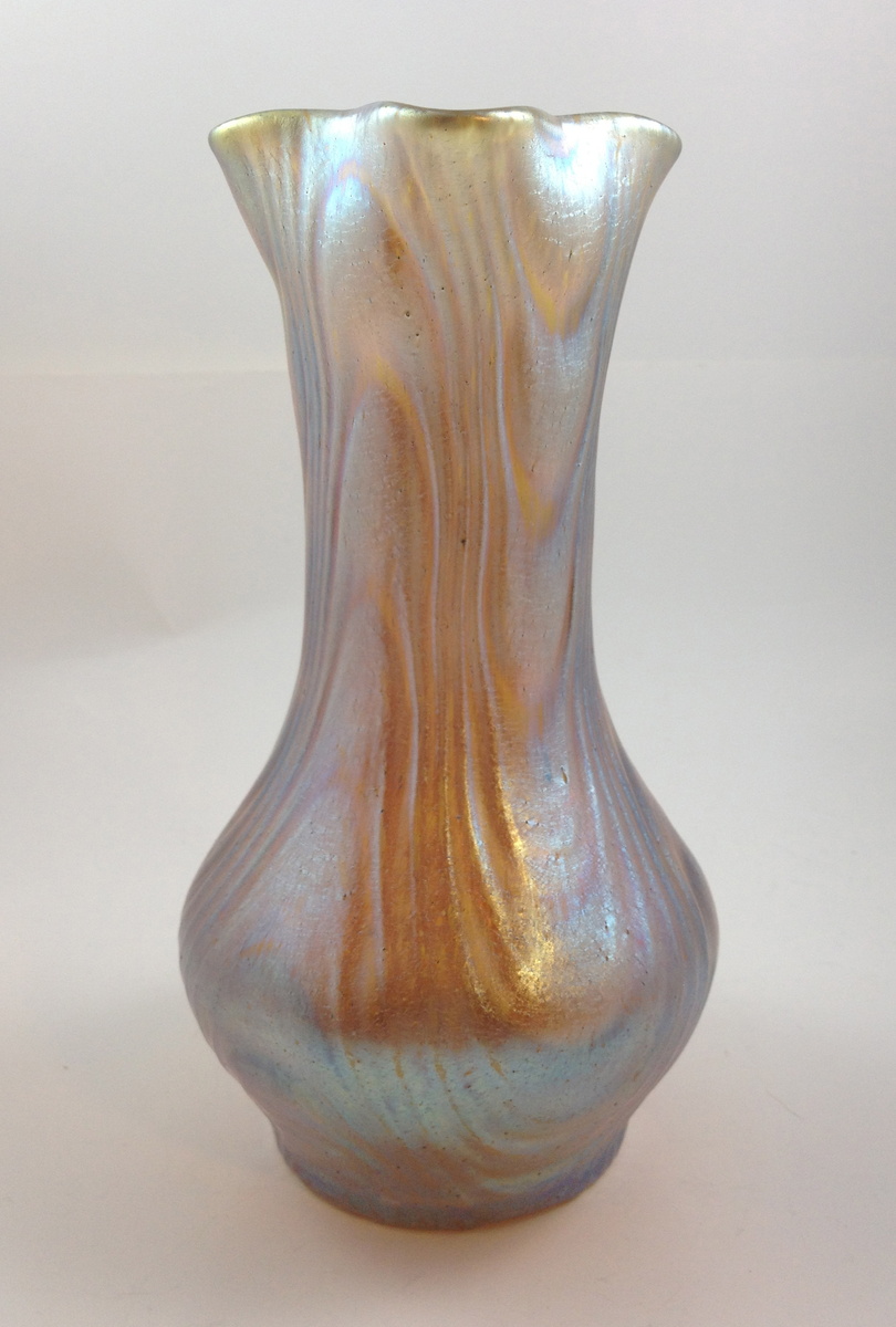 Loetz Candia Silberiris Wellenoptisch, Form Nr. 1641, ca. 1904 - Art Glass
