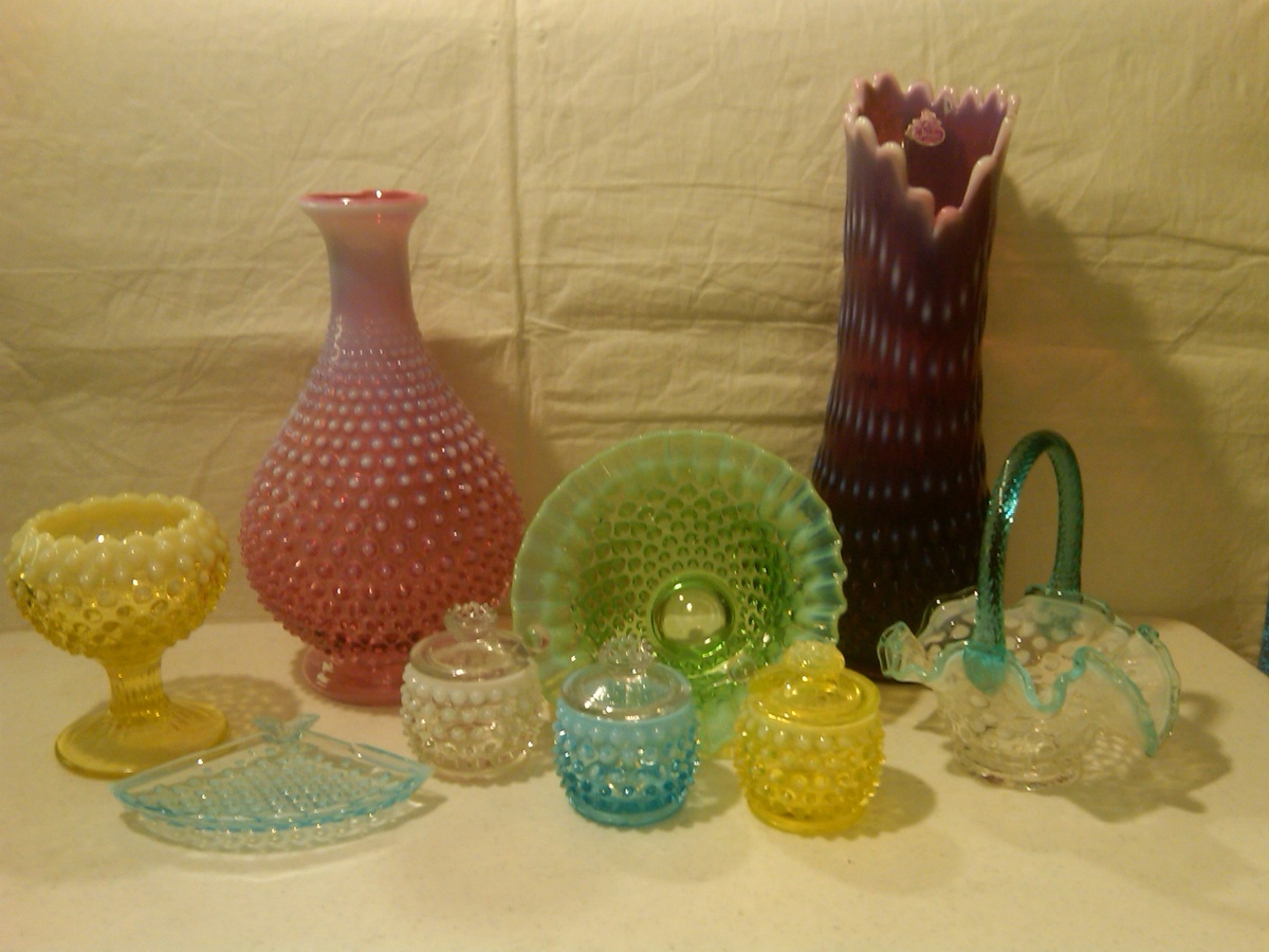 COLLECTION OF SOME OF MY PIECES OF FENTON HOBNAIL