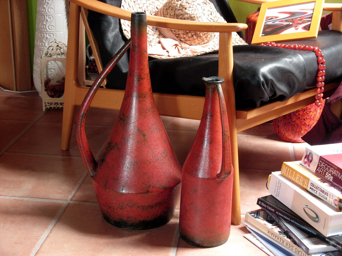 Two stunning Ceramano Aria Vases by Hanns Welling, West German  - Art Pottery