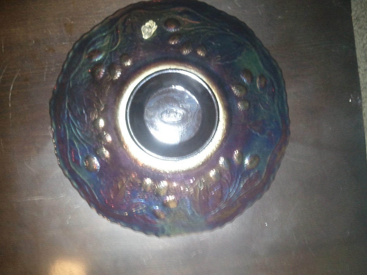 fenton plate... blue and green
