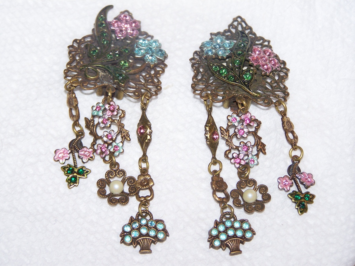 Long Czech? Earrings - Really Unique - Costume Jewelry