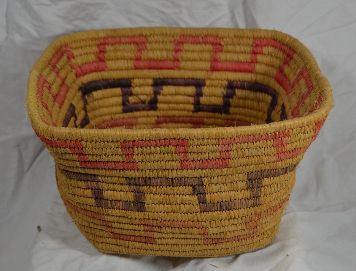 Block Design Native American Basket - Unknown Origin
