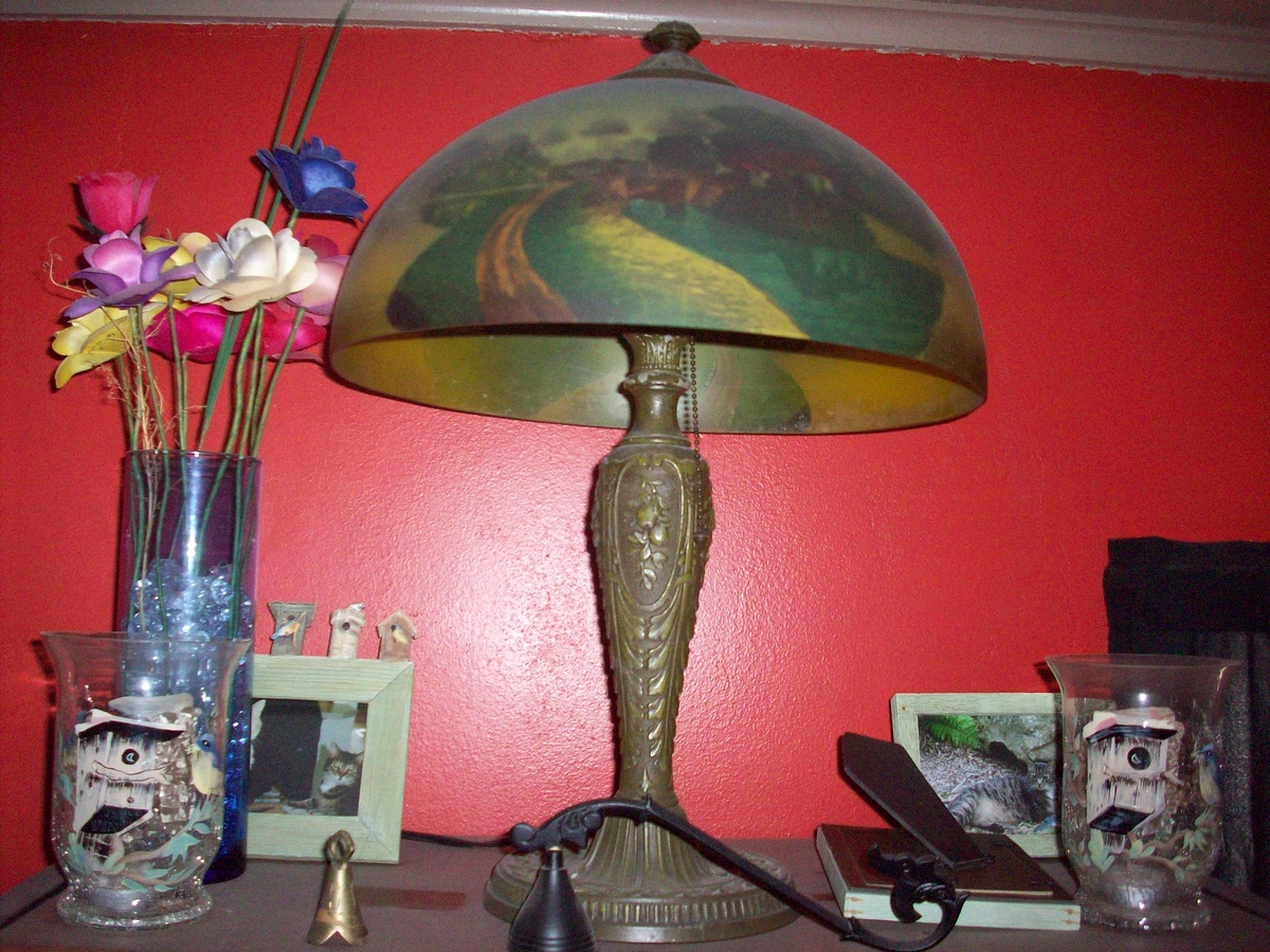 Reverse Painted Lamp - Lamps