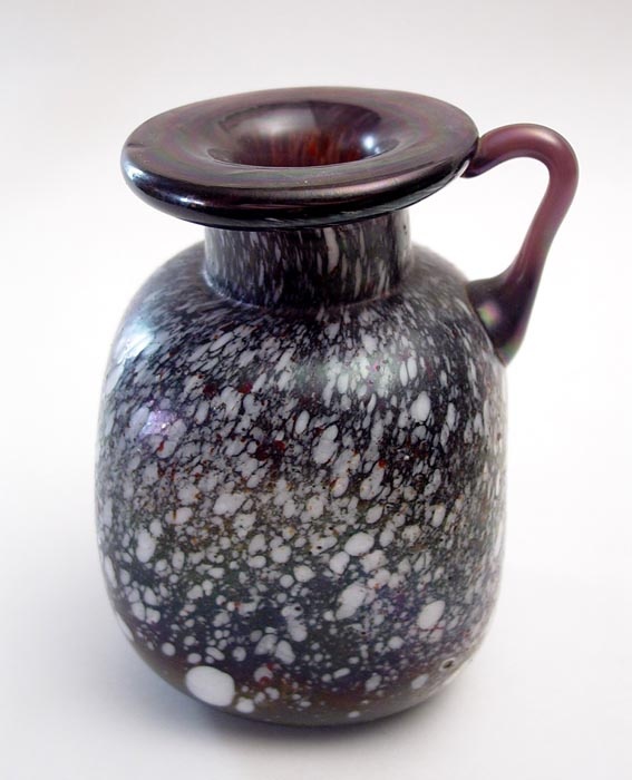 Maroon Spatter Glass - Art Glass