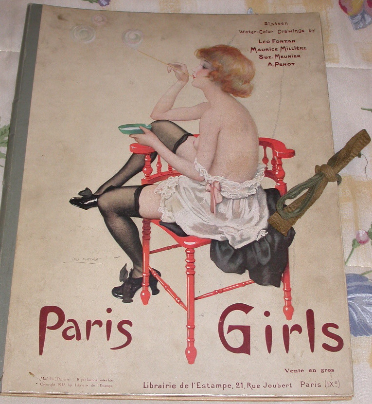Paris Girls 16 Water Color Drawings/Prints Leo Fontan + - Posters and Prints