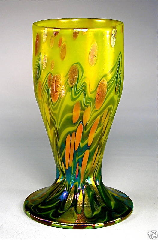 Loetz Cytisus in different forms and colors - Art Glass