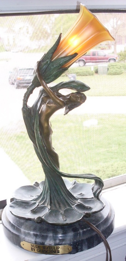 Gurschner lady tulip lamp