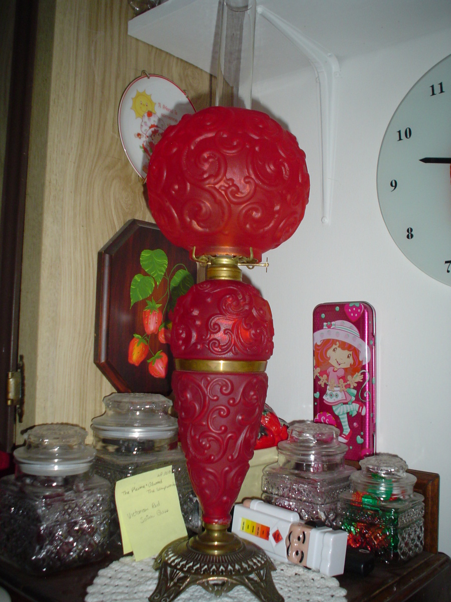 Red Satin GWTW lamp