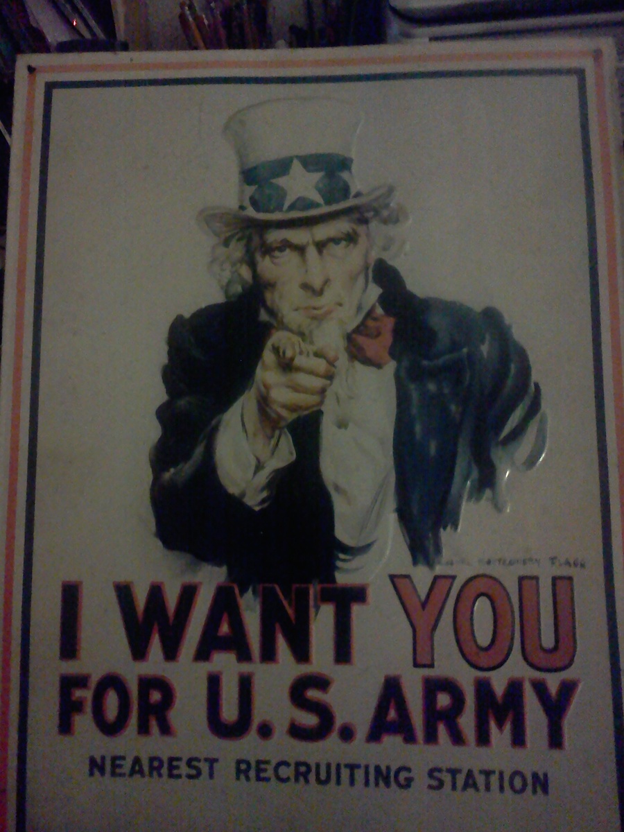 metal uncle sam sign