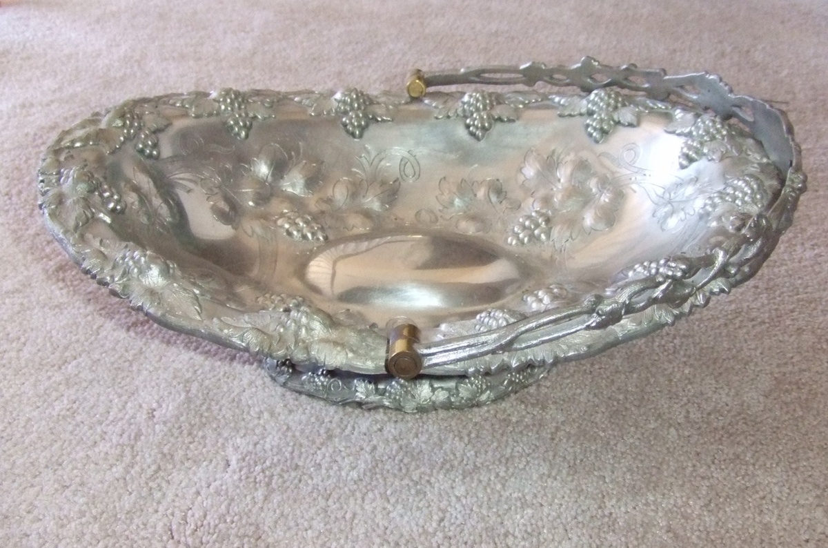 Victorian silverplate basket