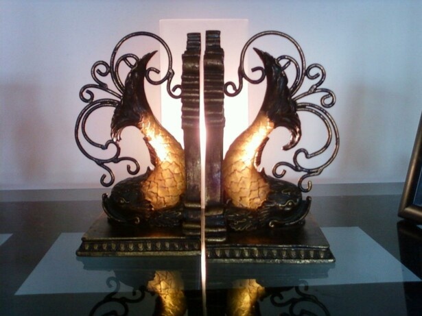 Stunning Fish (Koi?) Bookends - Books