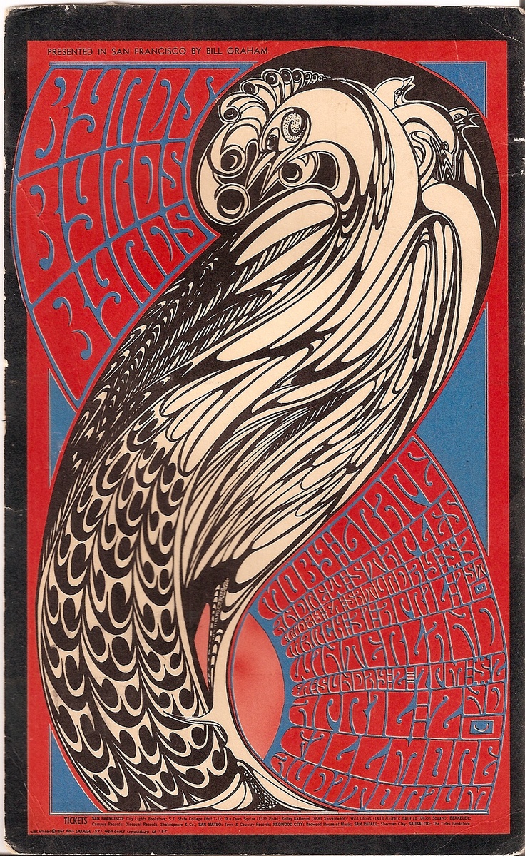 Byrds Byrds Byrds poster and postcard, 1967 - Posters and Prints