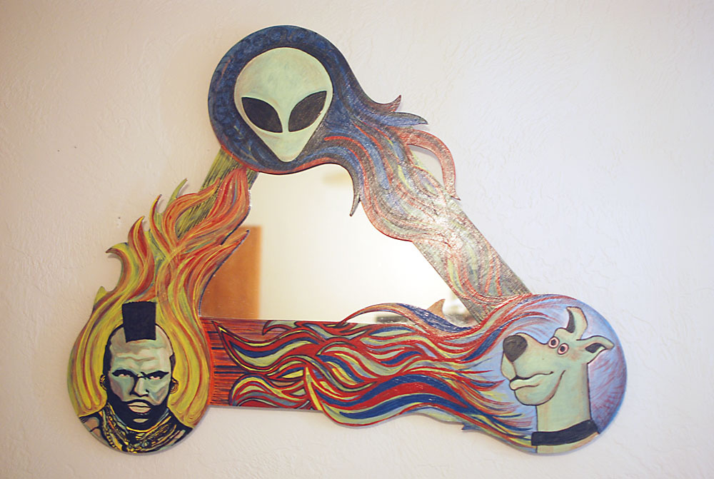 Retro Psychadelic Mirror - Furniture